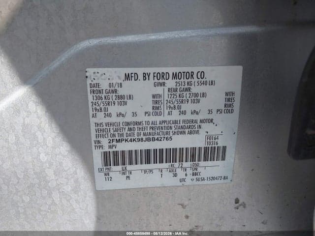 2018 FORD EDGE TITANIUM 9