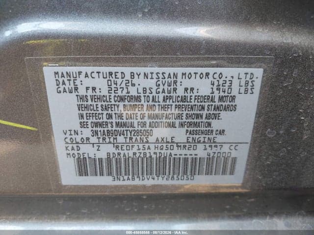 2026 NISSAN SENTRA SR 9
