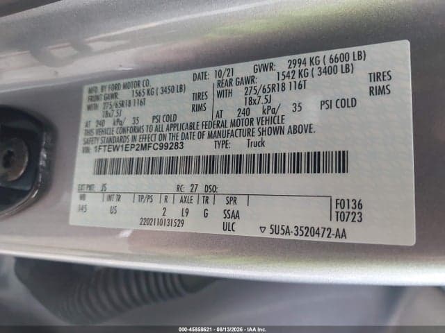 2021 FORD F-150 XLT 9