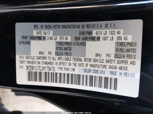 2018 MAZDA MAZDA3 SPORT 9