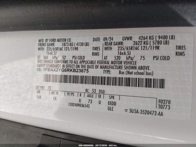 2024 FORD TRANSIT-350 PASSENGER VAN XL 9