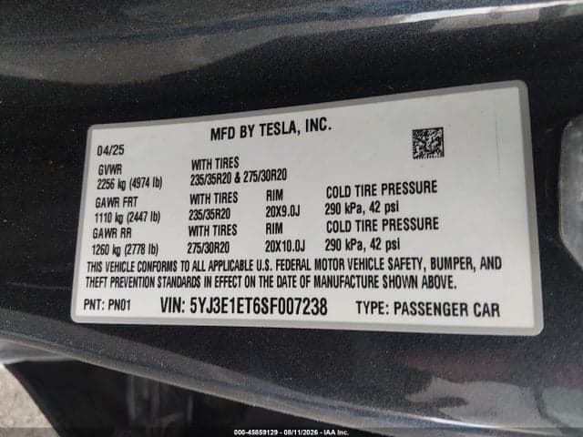2025 TESLA MODEL 3 PERFORMANCE ALL-WHEEL DRIVE 9