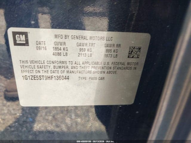 2017 CHEVROLET MALIBU 1LT 9