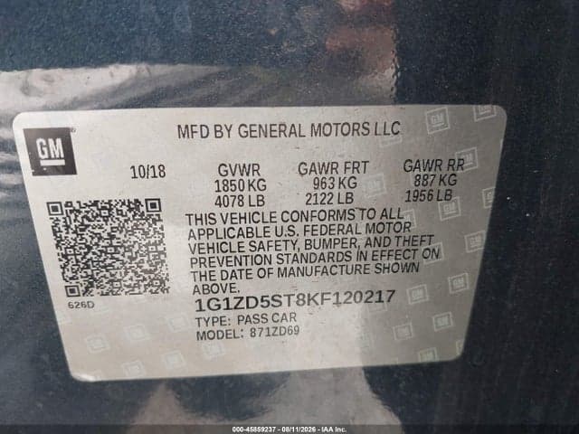2019 CHEVROLET MALIBU LT 9