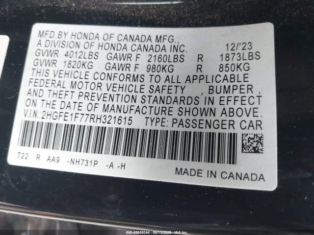 2024 HONDA CIVIC EX 9