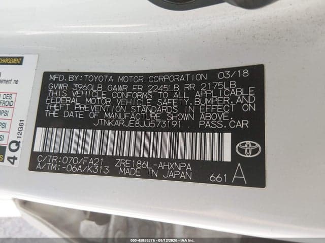 2018 TOYOTA COROLLA IM 9