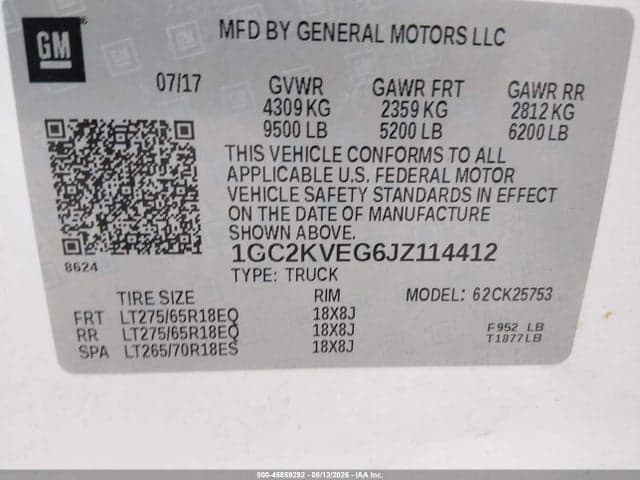2018 CHEVROLET SILVERADO 2500HD LT 9