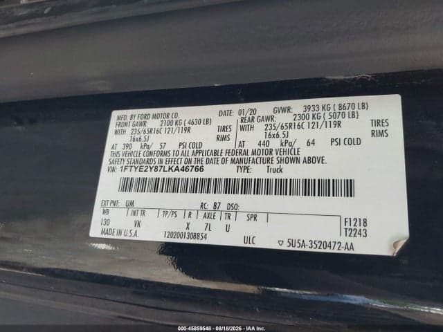 2020 FORD TRANSIT-150 9