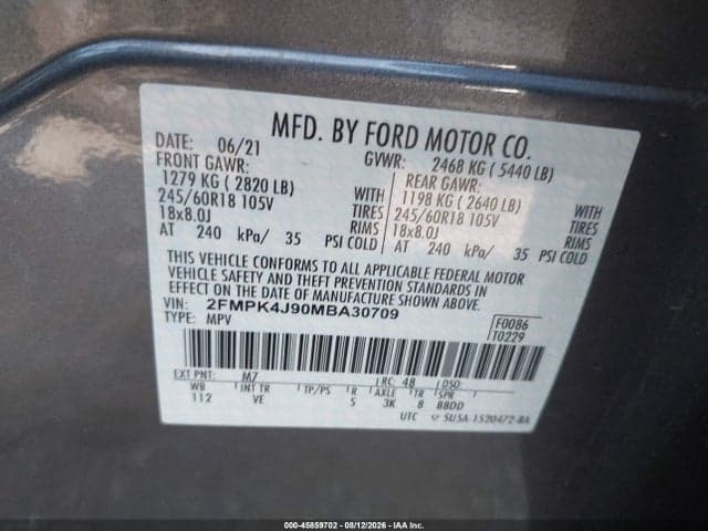 2021 FORD EDGE SEL 9