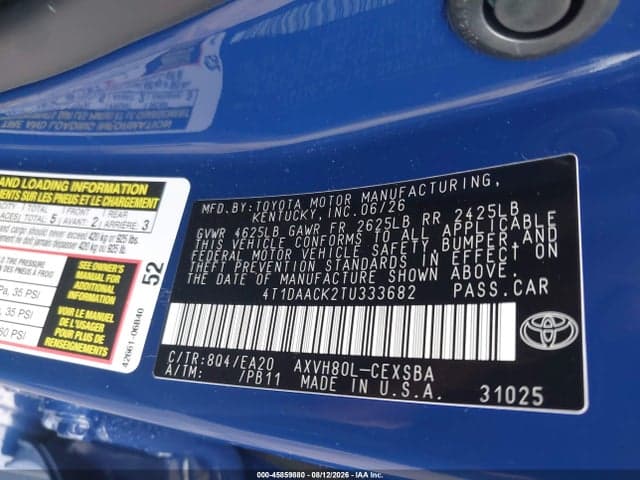 2026 TOYOTA CAMRY SE 9