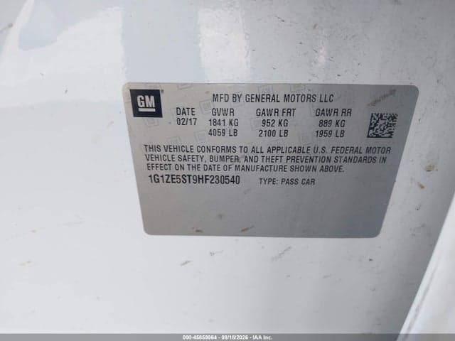 2017 CHEVROLET MALIBU 1LT 9