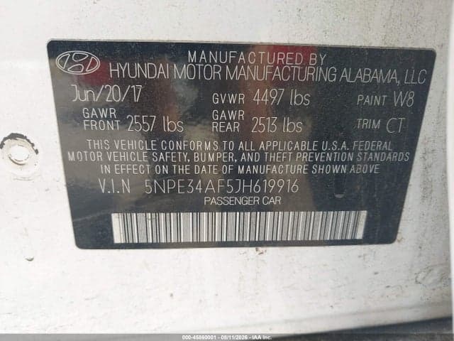 2018 HYUNDAI SONATA SEL 9