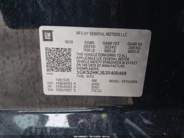 2018 GMC YUKON XL DENALI 9