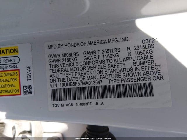 2021 ACURA TLX A-SPEC PACKAGE 9