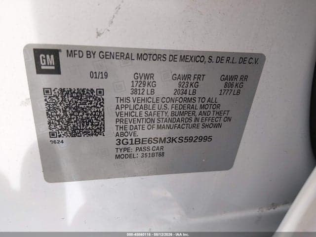2019 CHEVROLET CRUZE LT 9