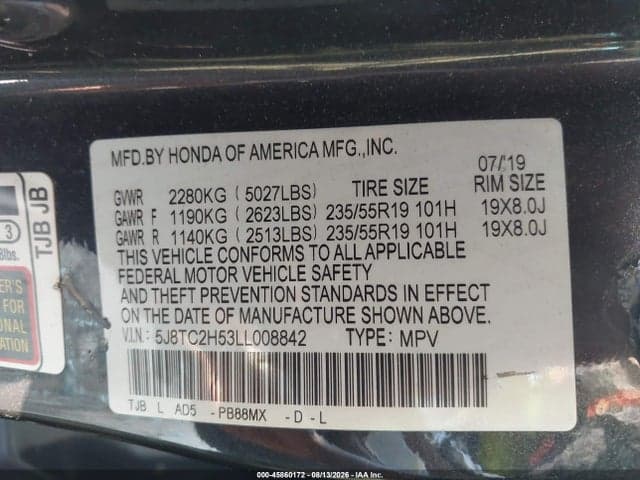 2020 ACURA RDX TECHNOLOGY PACKAGE 9