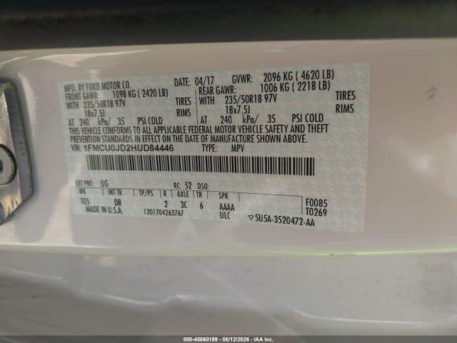 2017 FORD ESCAPE TITANIUM 9