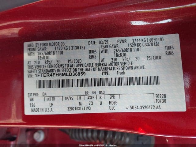 2021 FORD RANGER XL 9