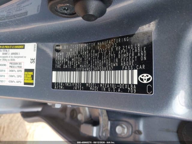 2024 TOYOTA COROLLA LE 9