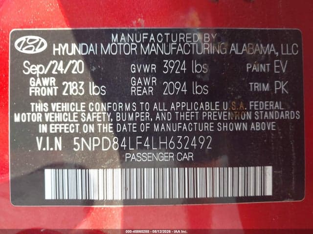 2020 HYUNDAI ELANTRA SEL 9