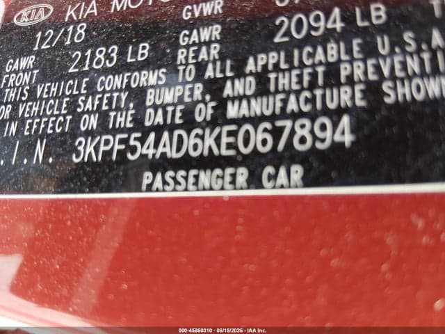 2019 KIA FORTE EX 9