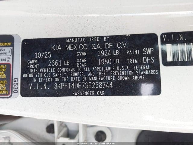 2025 KIA K4 LX 9