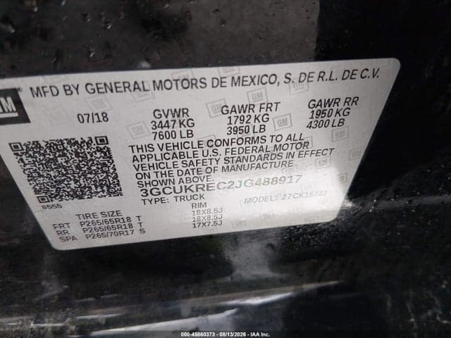 2018 CHEVROLET SILVERADO 1500 1LT 9