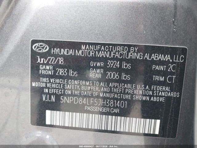 2018 HYUNDAI ELANTRA SEL 9