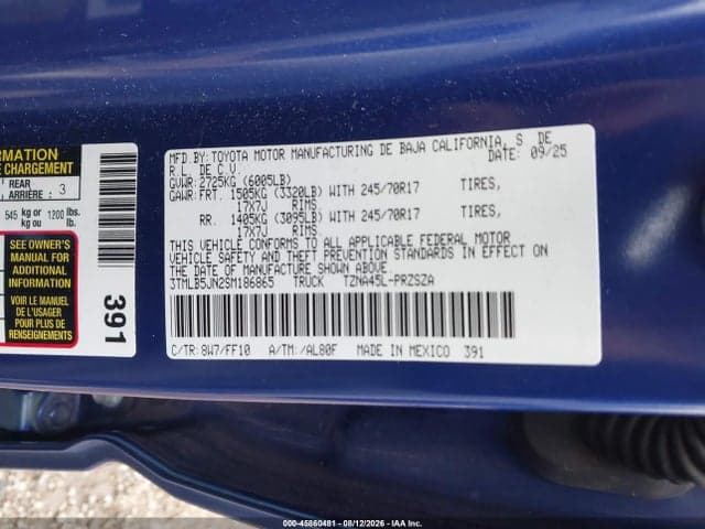 2025 TOYOTA TACOMA SR5 9