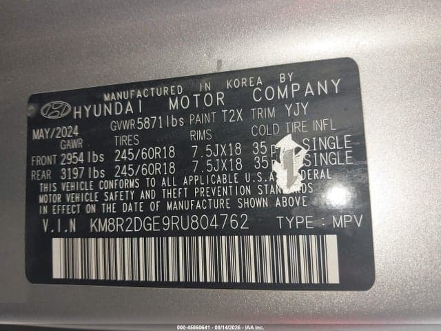 2024 HYUNDAI PALISADE SEL 9