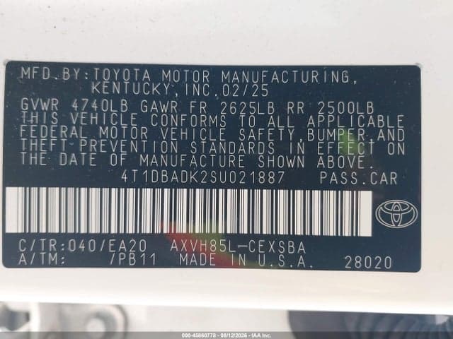 2025 TOYOTA CAMRY SE 9