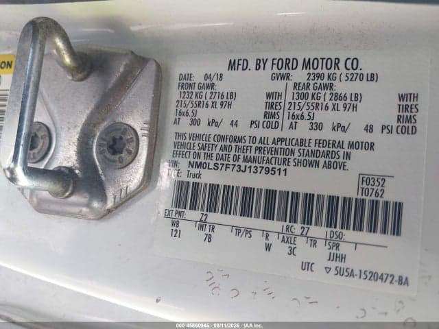 2018 FORD TRANSIT CONNECT XLT 9