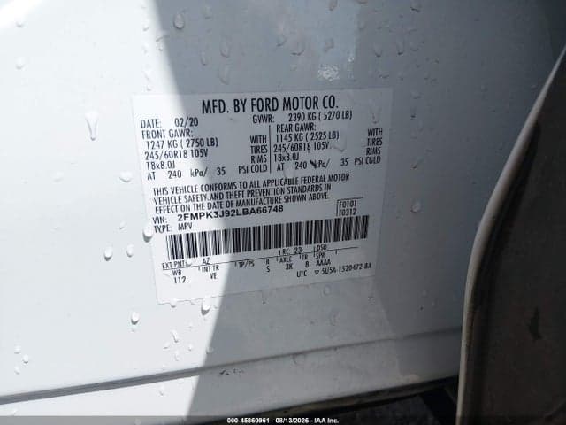 2020 FORD EDGE SEL 9
