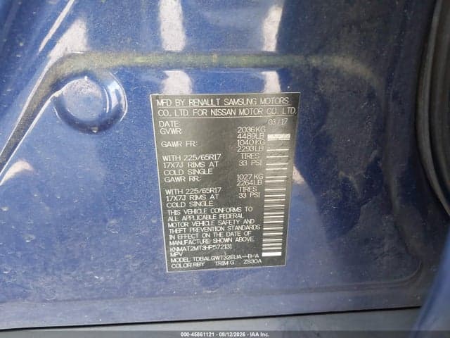 2017 NISSAN ROGUE SV 9
