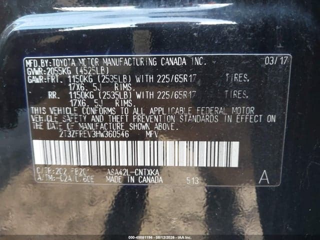 2017 TOYOTA RAV4 LE 9