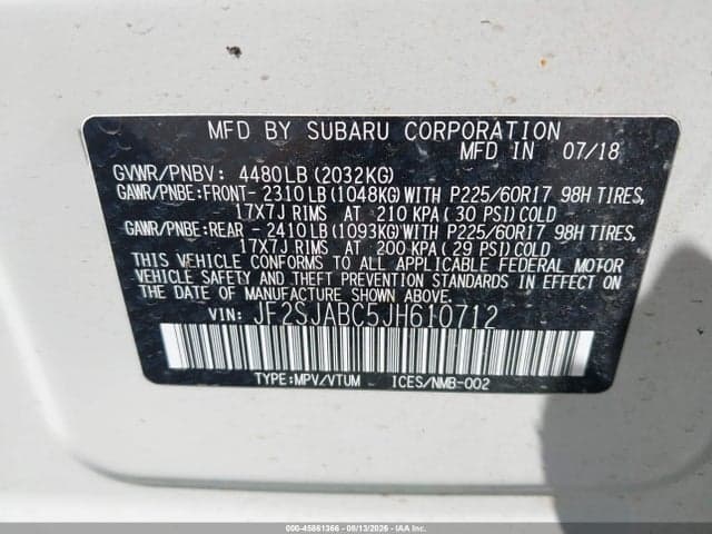 2018 SUBARU FORESTER 2.5I 9