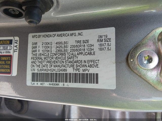 2019 HONDA CR-V EX 9