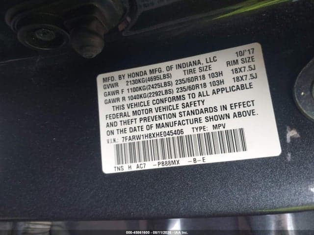 2017 HONDA CR-V EX-L/EX-L NAVI 9