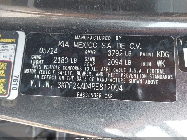2024 KIA FORTE LXS 9