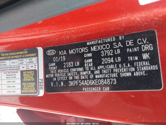 2019 KIA FORTE EX 9