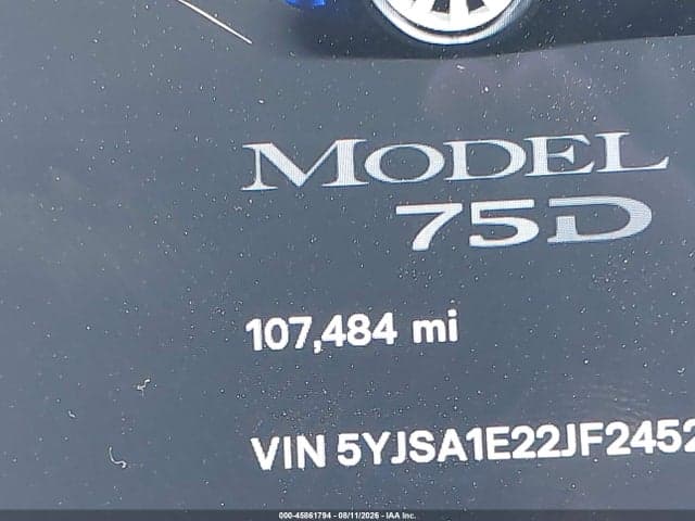 2018 TESLA MODEL S 100D/75D/P100D 15