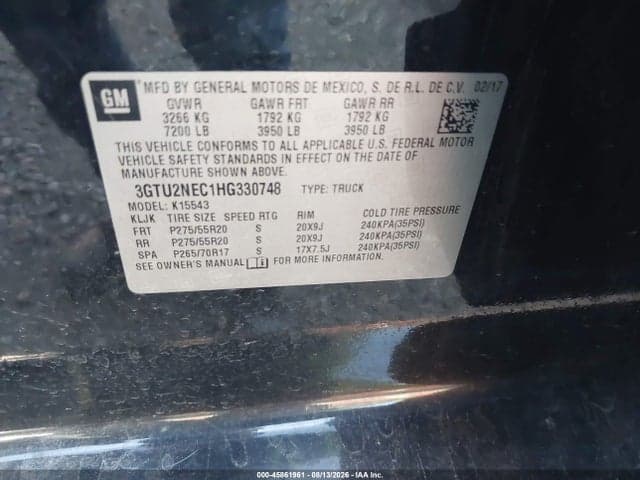 2017 GMC SIERRA 1500 SLT 9
