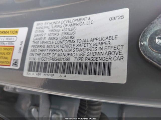 2025 HONDA ACCORD SE 9