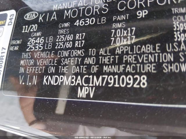 2021 KIA SPORTAGE LX 9