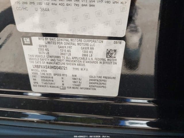 2017 BUICK ENVISION PREFERRED 9