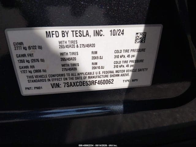 2024 TESLA MODEL X LONG RANGE 9
