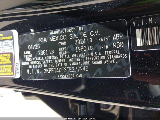 2026 KIA K4 LXS 9