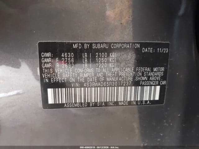 2024 SUBARU LEGACY PREMIUM 9