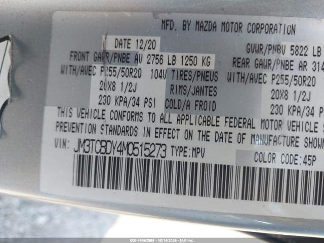 2021 MAZDA CX-9 GRAND TOURING 9