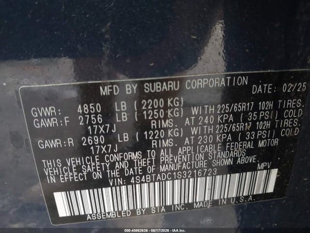 2025 SUBARU OUTBACK PREMIUM 9